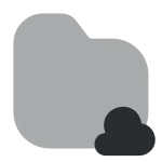 Folder Cloud SVG Icon
